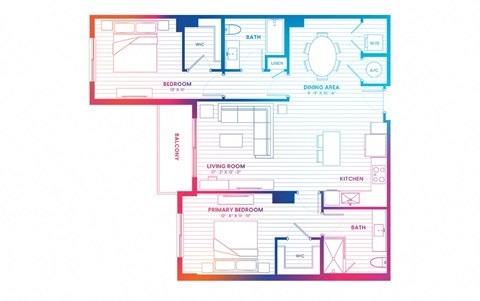 a blueprint of a floor plan of a house
